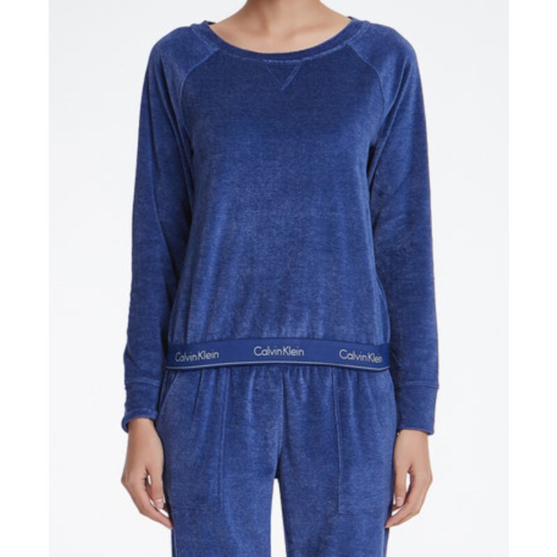 Dámská mikina QS6146E-6YN modrá - Calvin Klein 48996321