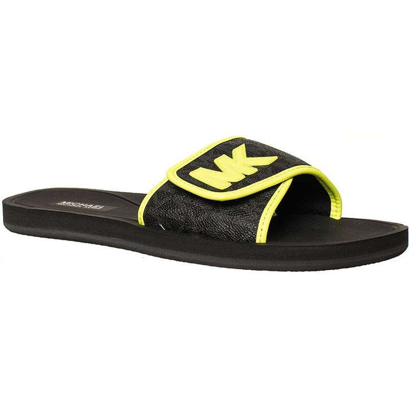 Michael Kors dámské pantofle neon žluto-černé