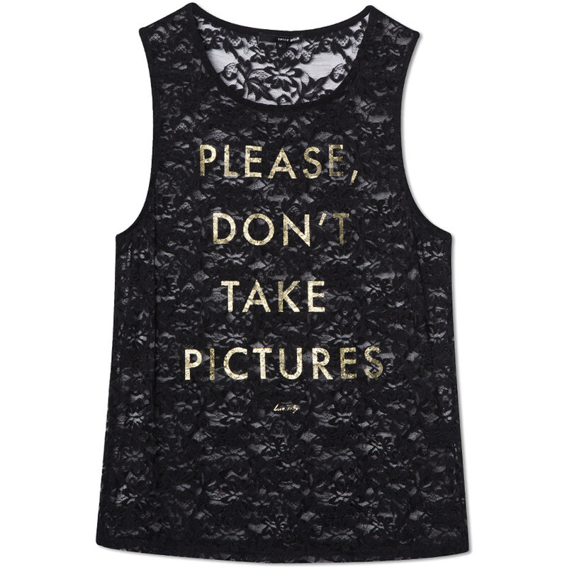 Tally Weijl Black Lace "Pictures" Sleeveless Top