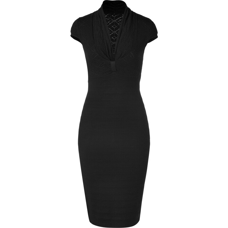 Catherine Malandrino Wool Tina Dress in Black