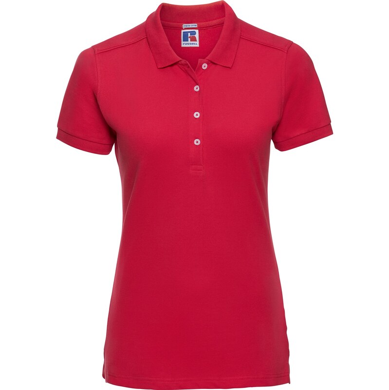 Russell dámské elastické polo bavlna & Lycra delší střih Slim