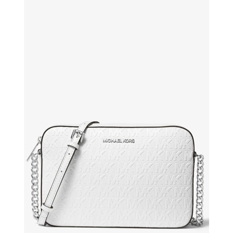 Michael michael kors jet set large logo debossed crossbody bag Clearance