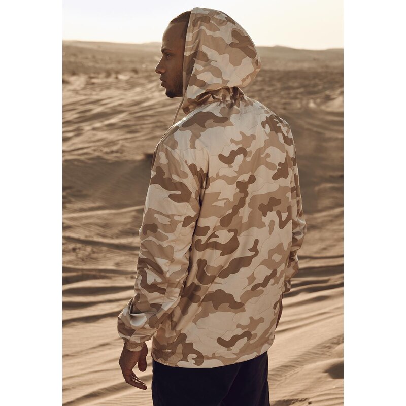 UC Men Camo Pull Over Windbreaker sandcamo