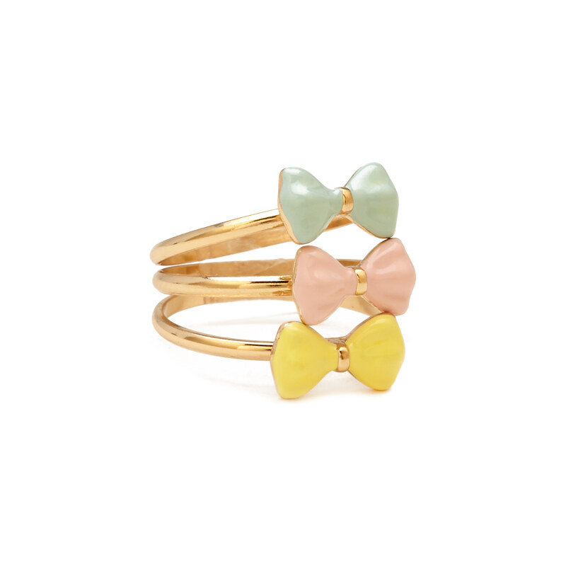 FOREVER21 Painted Bow Ring Set