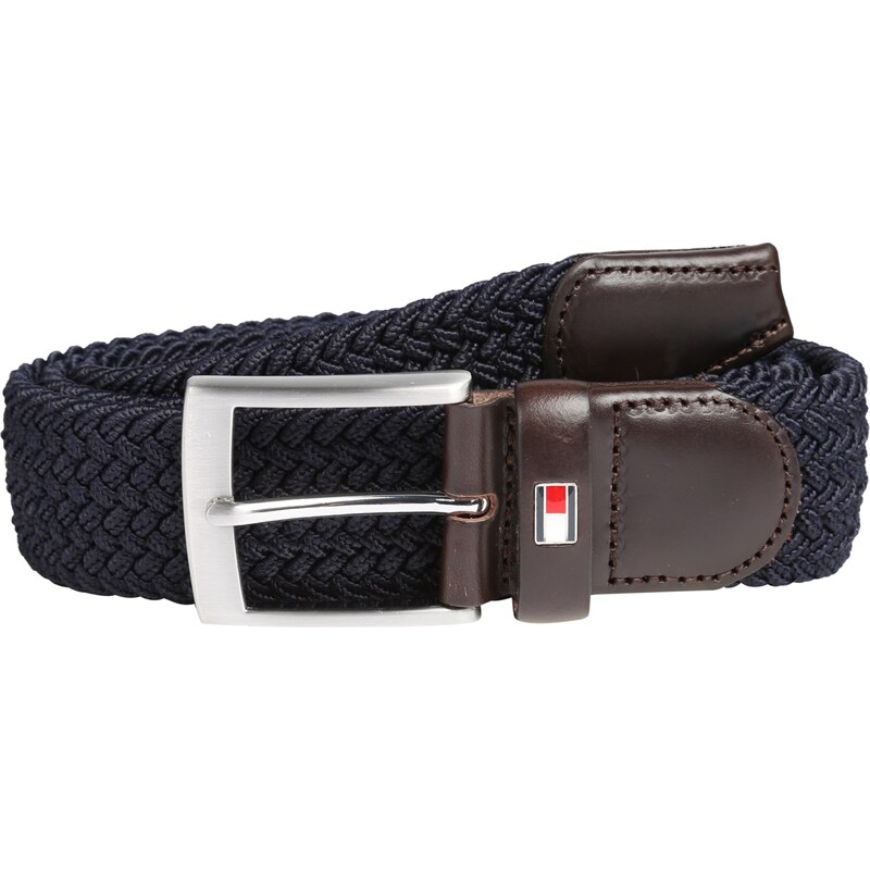 TOMMY HILFIGER Opasek New Adan tmavě modrá / tmavě hnědá