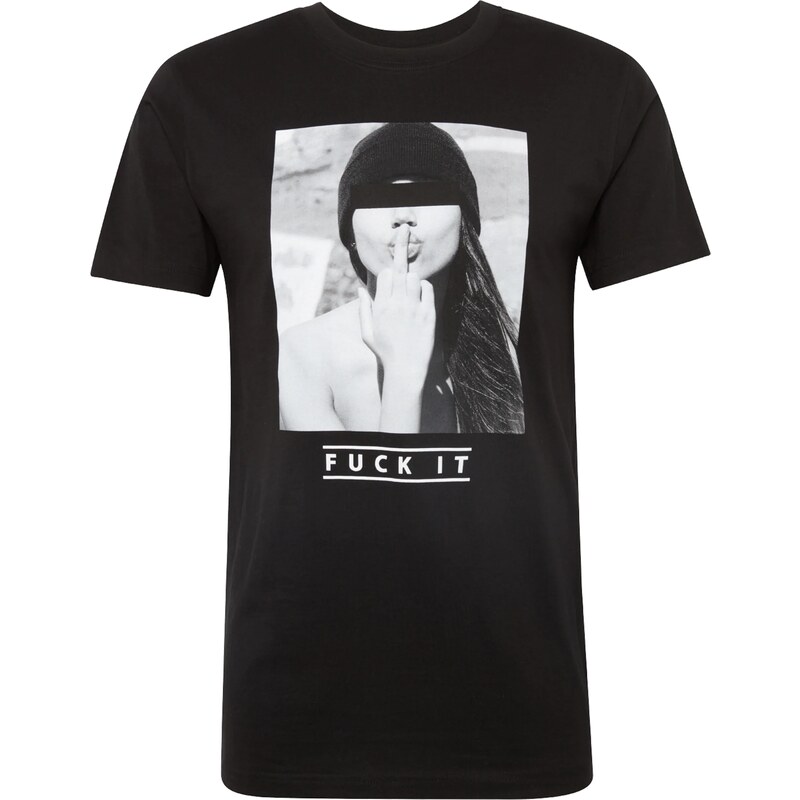 Mister Tee Tričko F#?KIT černá / bílá
