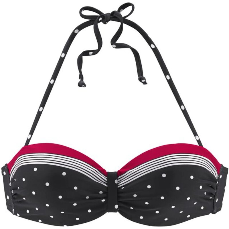 LASCANA Horní díl plavek Monroe pink / černá / bílá 47620545