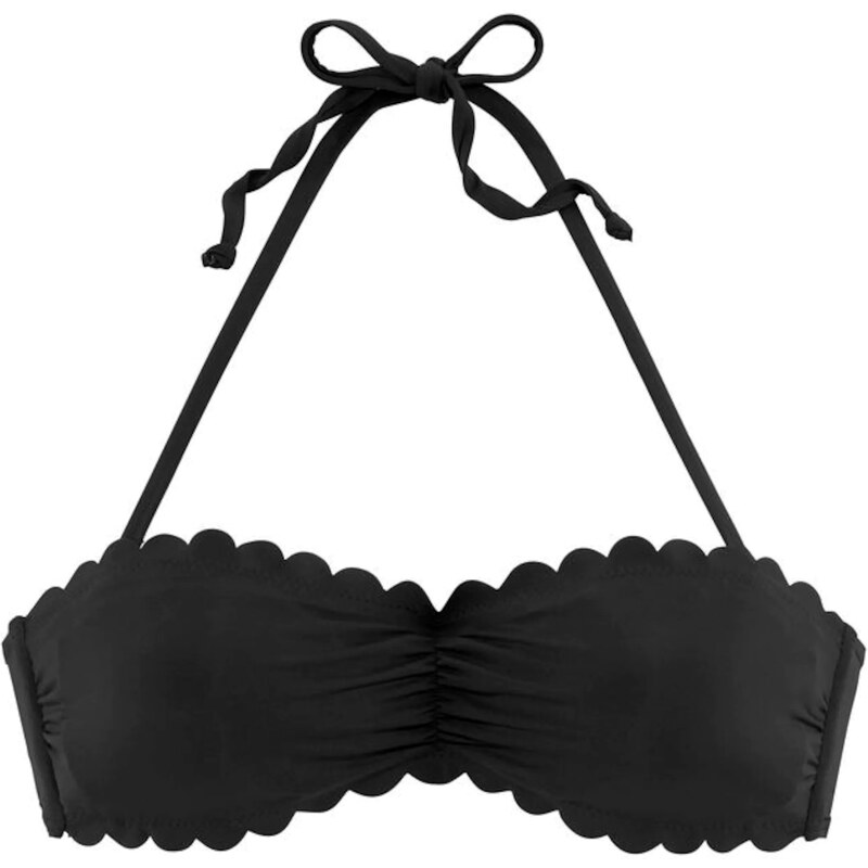 LASCANA Horní díl plavek Scallop černá 93638023
