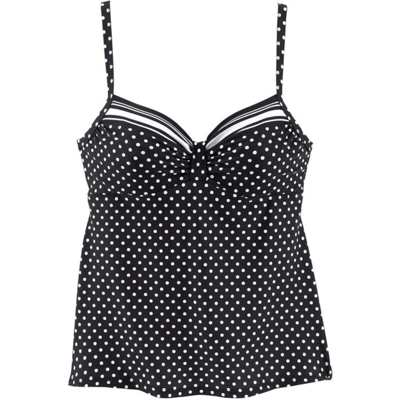 LASCANA Tankiny top černá / bílá 27964445