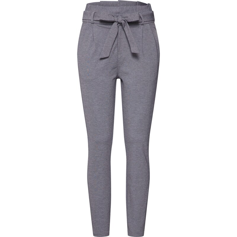 VERO MODA Kalhoty se sklady v pase Eva šedý melír 33054631