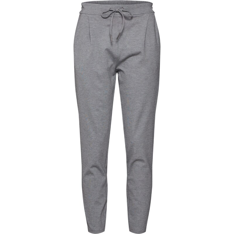 VERO MODA Kalhoty se sklady v pase Eva šedý melír