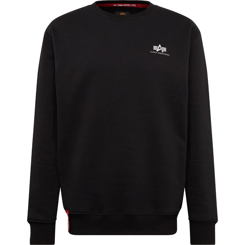 ALPHA INDUSTRIES Mikina černá / bílá