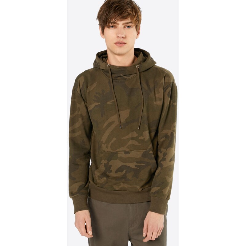 Urban Classics Mikina khaki / olivová / tmavě zelená
