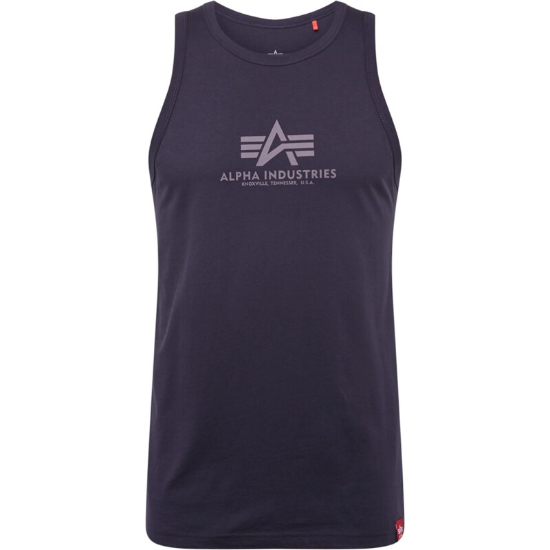 ALPHA INDUSTRIES Tričko tmavě modrá / šedá