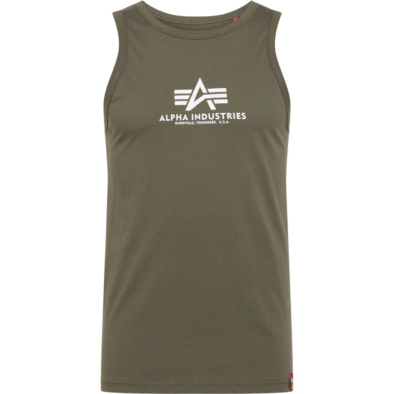 ALPHA INDUSTRIES Tričko olivová / bílá 68989633