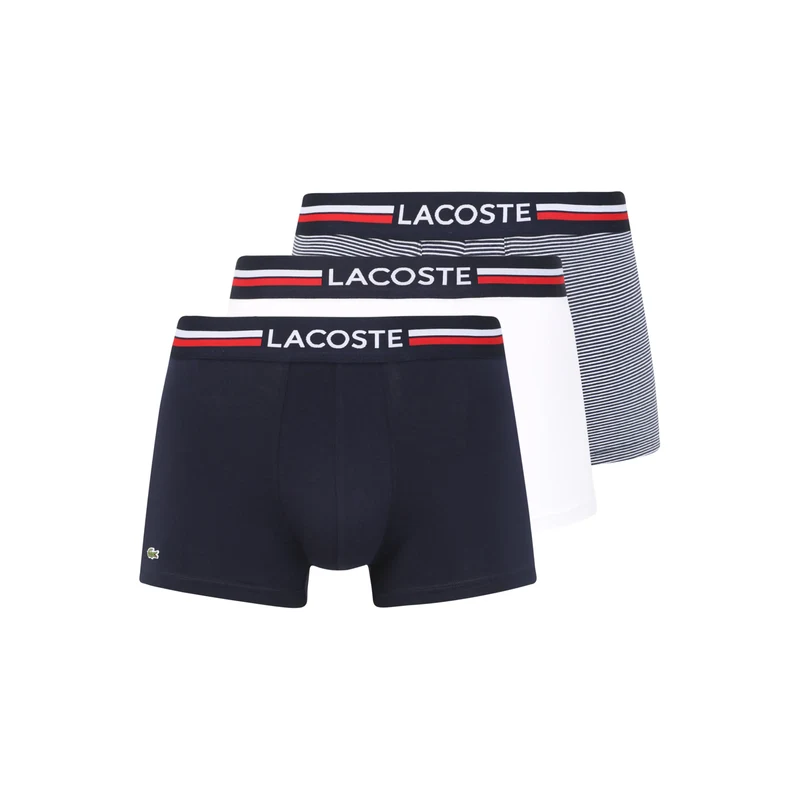 LACOSTE Boxerky námořnická modř / červená / bílá
