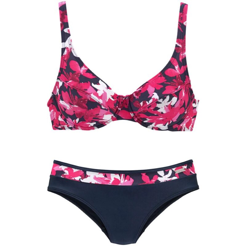 PETITE FLEUR Bikiny marine modrá / pink / bílá