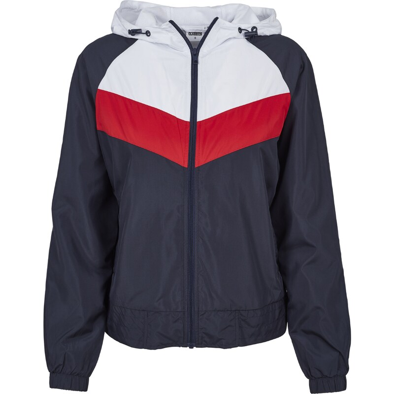 Urban Classics Přechodná bunda námořnická modř / ohnivá červená / bílá 92994171