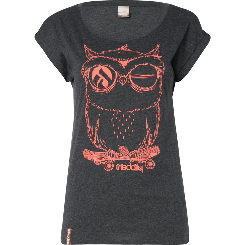 Iriedaily Tričko Skateowl 2 antracitová / melounová