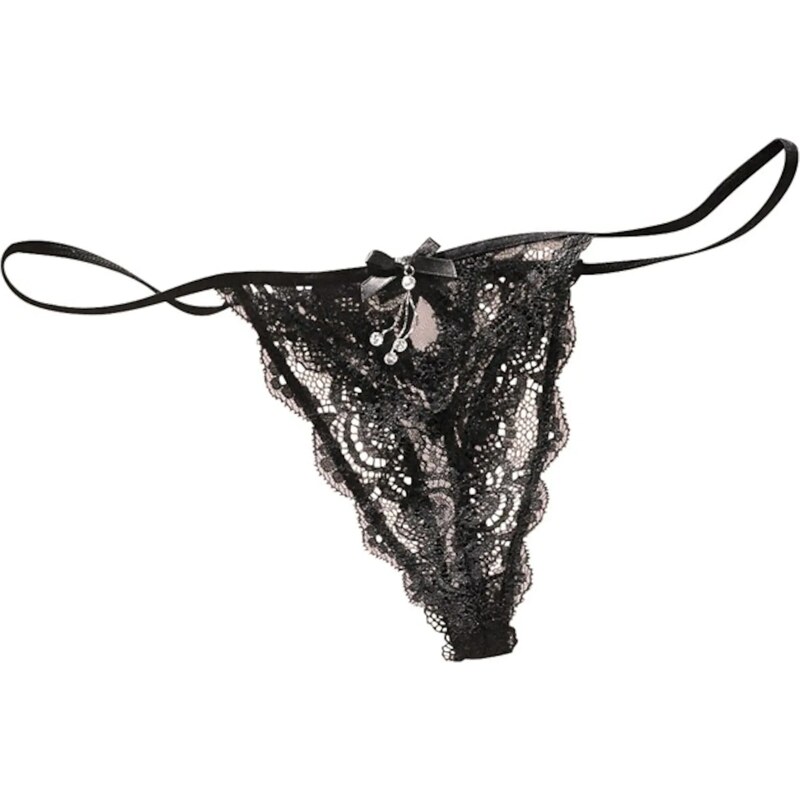 PETITE FLEUR GOLD Tanga černá 98480814