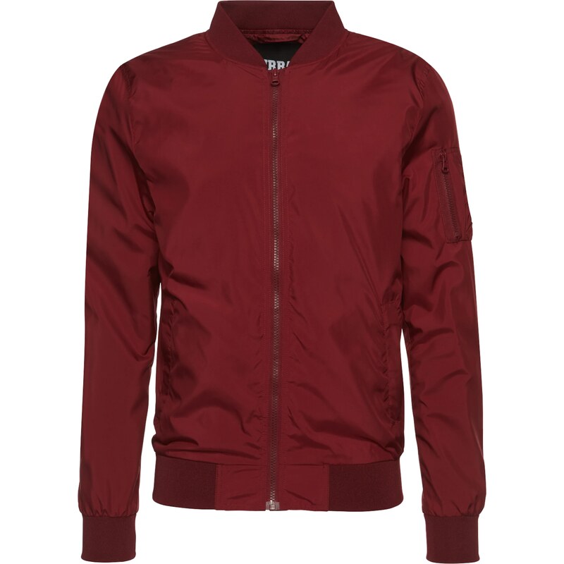 Urban Classics Přechodná bunda vínově červená