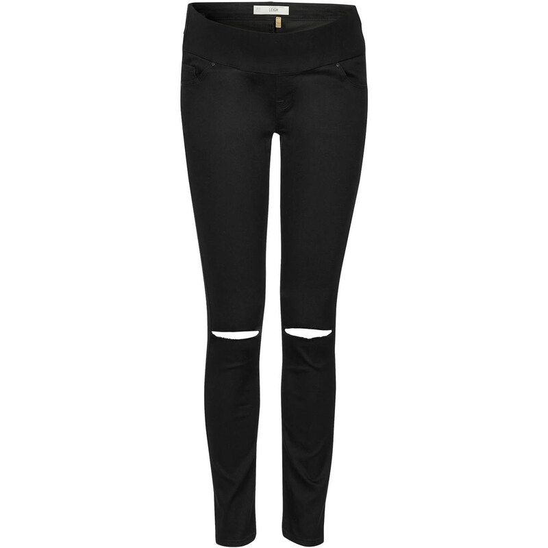 Topshop MATERNITY MOTO Black Ripped Leigh Jeans