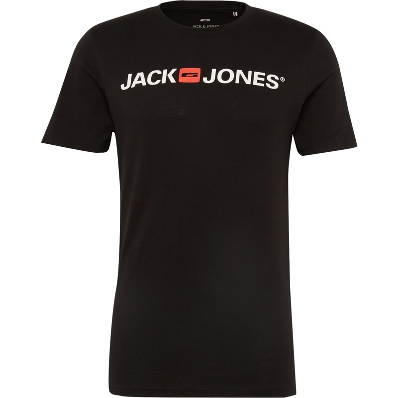 JACK & JONES Tričko Essentials jasně červená / černá / bílá