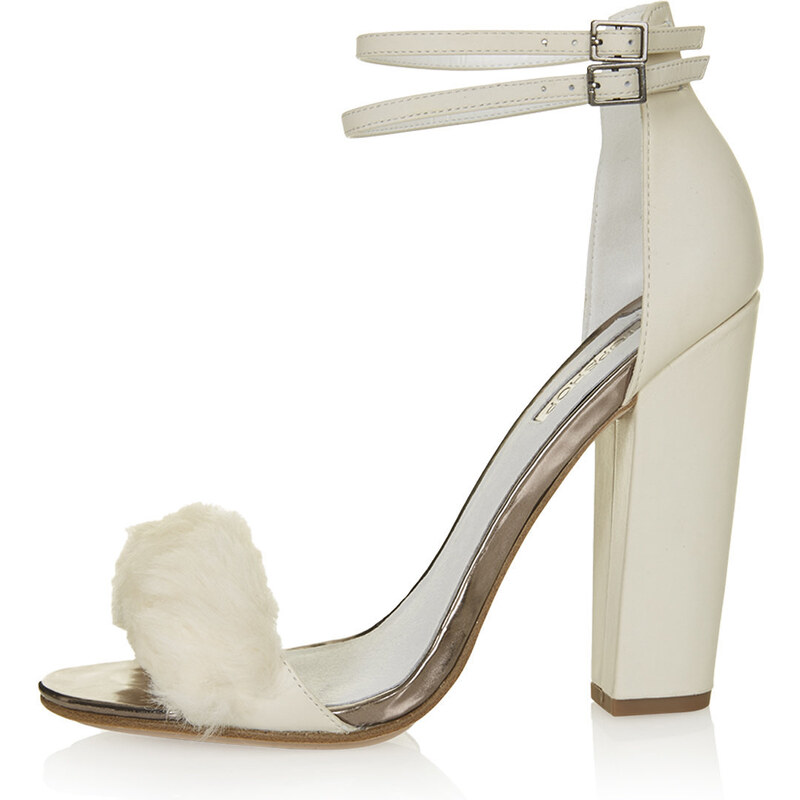 Topshop RABBIT Faux Fur Fluffy Sandals