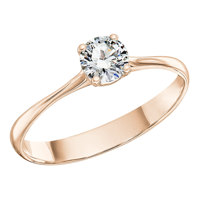 Tiami Prsten z růžového zlata s diamantem Atea (0,23 ct)