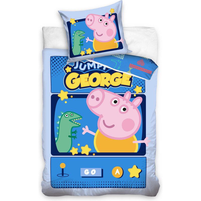 TipTrade Povlečení pro děti Prasátko Peppa George Jumping Game