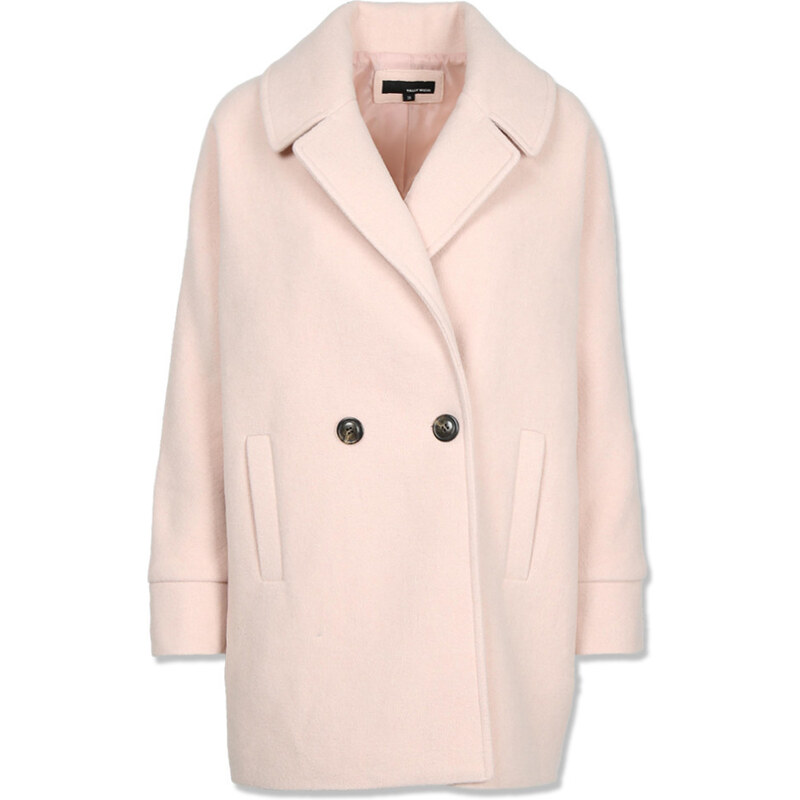 Tally Weijl Pink Double Button Cocoon Coat