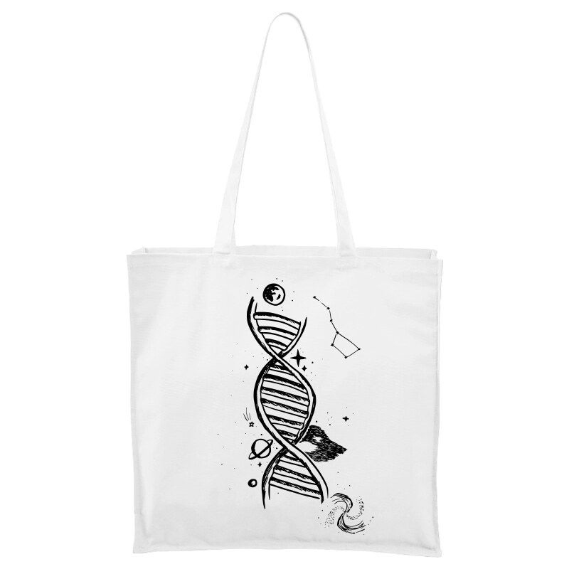 Roni Syvin + Adler/Malfini Ručně malovaná větší plátěná taška - DNA