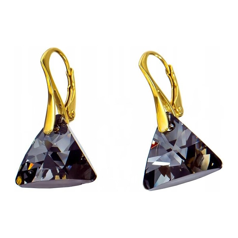 Šperky LAFIRA Style Lafira pozlacené náušnice Triangle Night 2973
