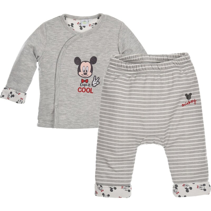 MICKEY MOUSE DISNEY BABY ŠEDÝ CHLAPECKÝ SET Šedá