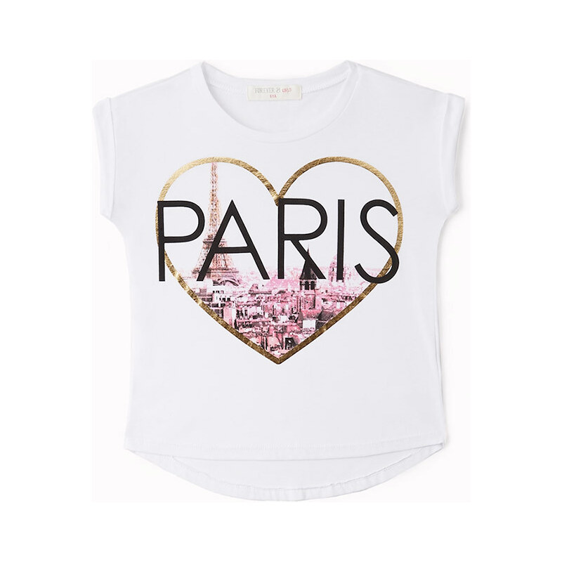 FOREVER21 girls Parisian Heart Tee (Kids)