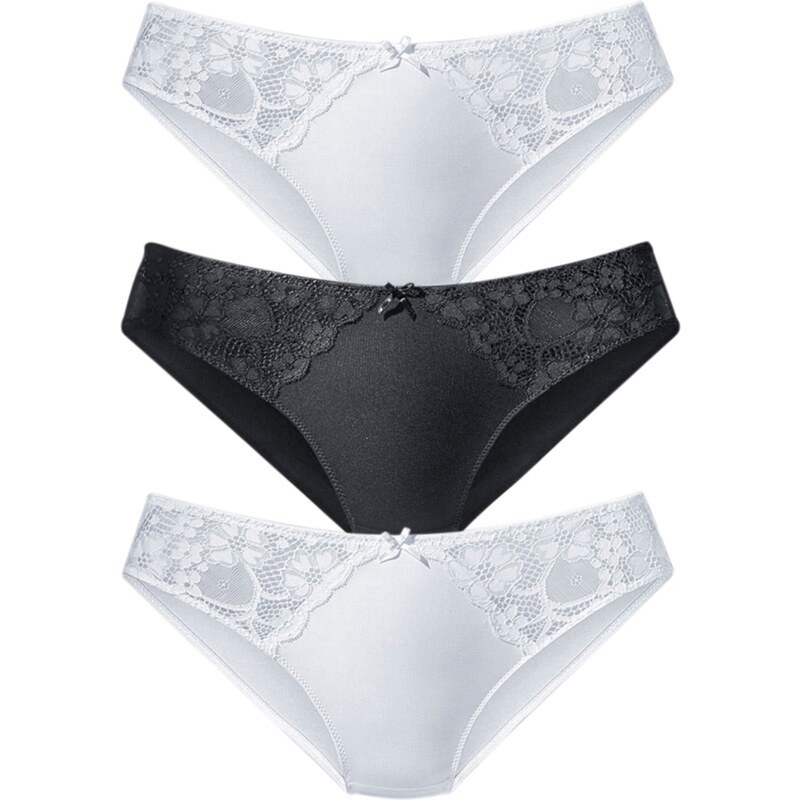 PETITE FLEUR Kalhotky černá / bílá 98251087