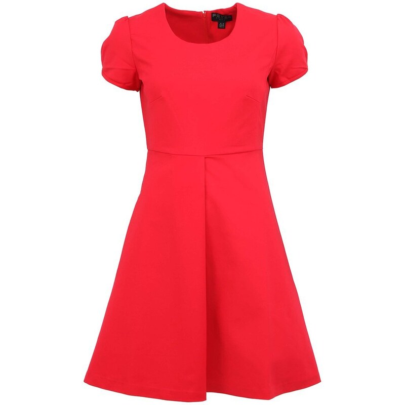 Červené šaty s širokou sukní Fever London Alexia