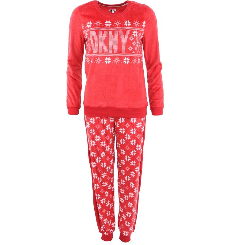 Červené pyžamo DKNY Snow Day