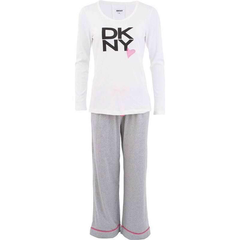 Bílo-šedé pyžamo DKNY From New York With Love