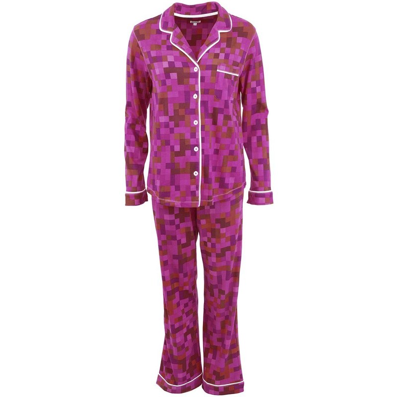 Růžové kostkované pyžamo DKNY From New York With Love