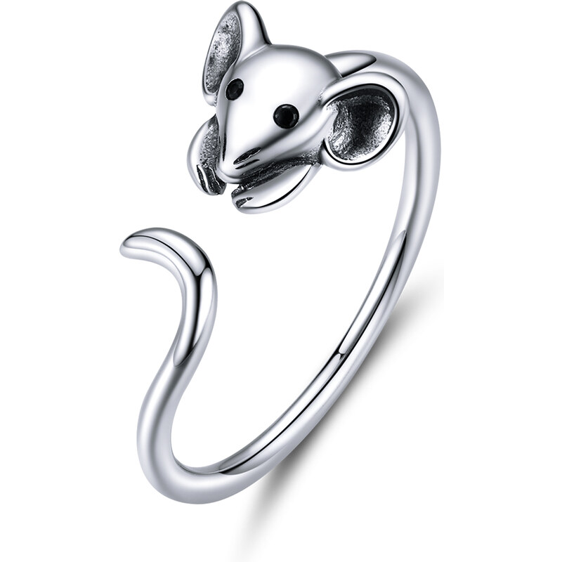 Royal Fashion nastavitelný prsten Roztomilá myška SCR632