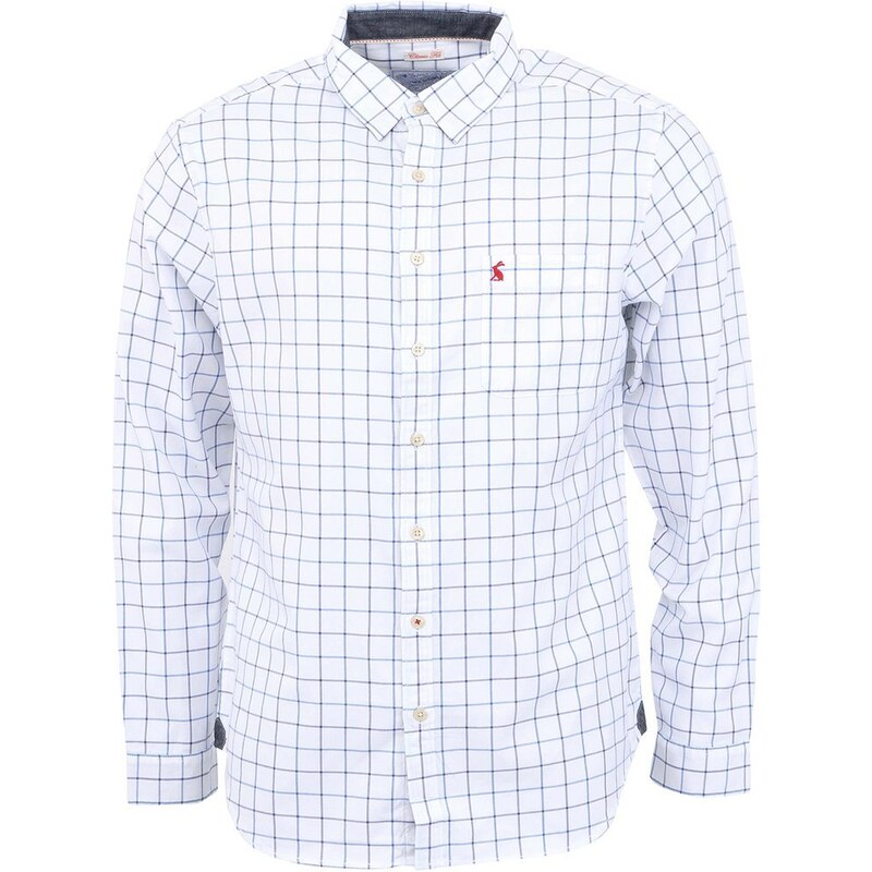 Bílo-modrá pánská kostkovaná košile Tom Joule Oxford