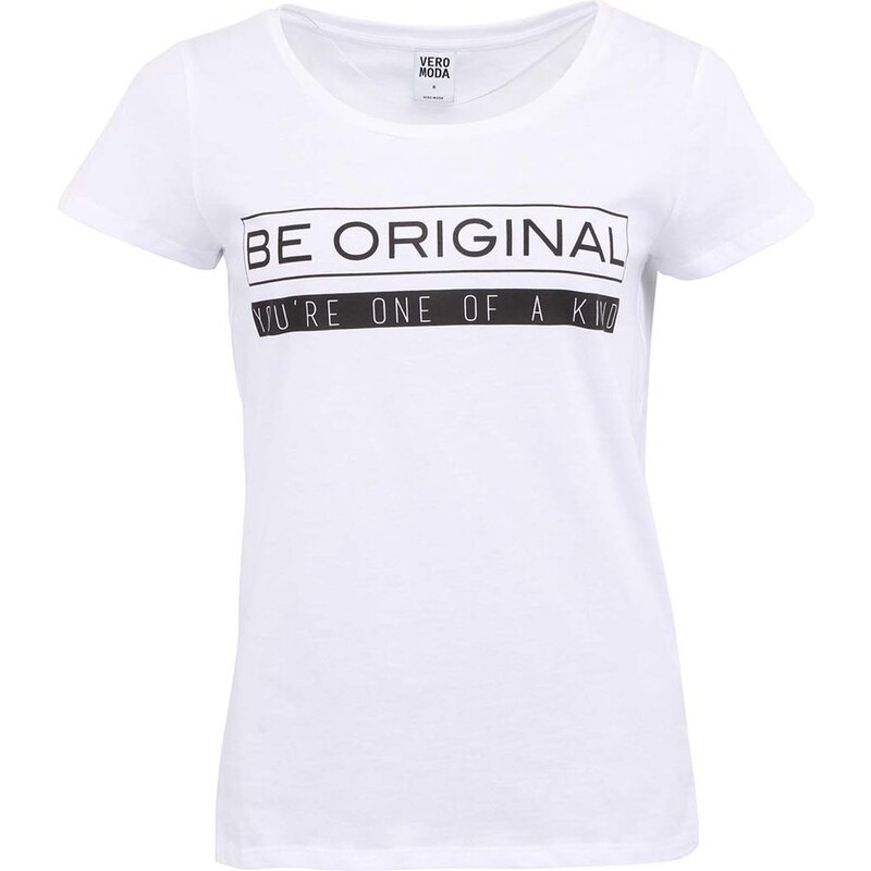 Bílé tričko s nápisem Vero Moda Original