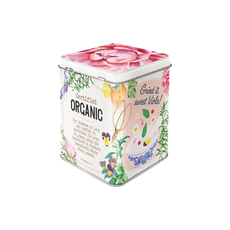 NOSTALGIC-ART Retro dóza na čaj plechová Herbal Blossom Tea 100 g