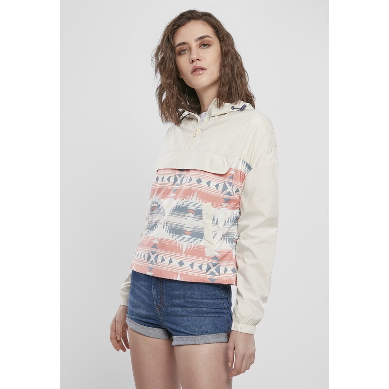 Urban Classics Dámská bunda s prodlouženým ramenem offwhite