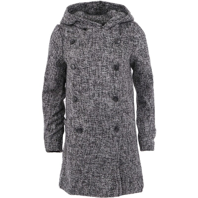 Tmavě šedý kabát s kapucí Vero Moda Swella