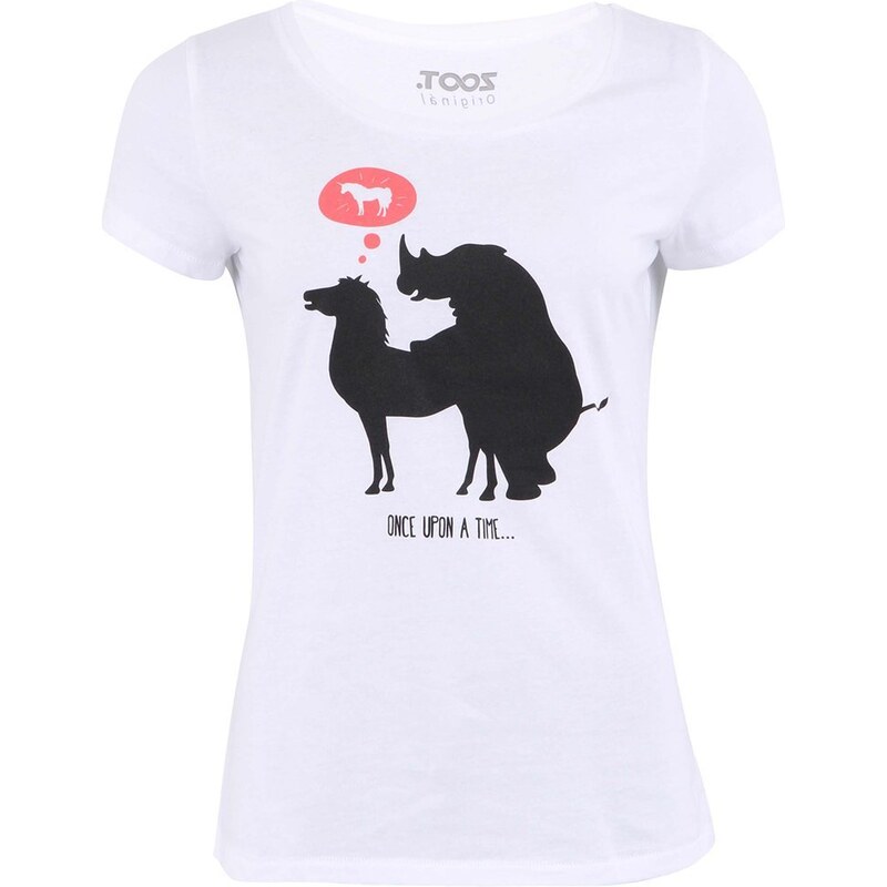 Bílé dámské tričko ZOOT Originál Unicorn Rhino