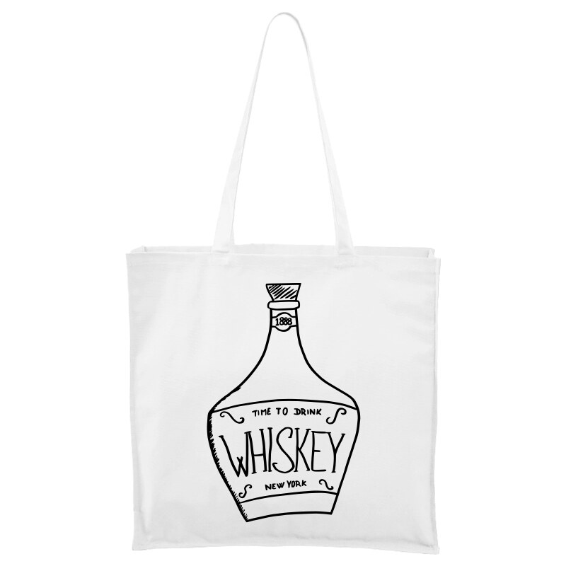 Roni Syvin + Adler/Malfini Ručně malovaná větší plátěná taška - Whiskey