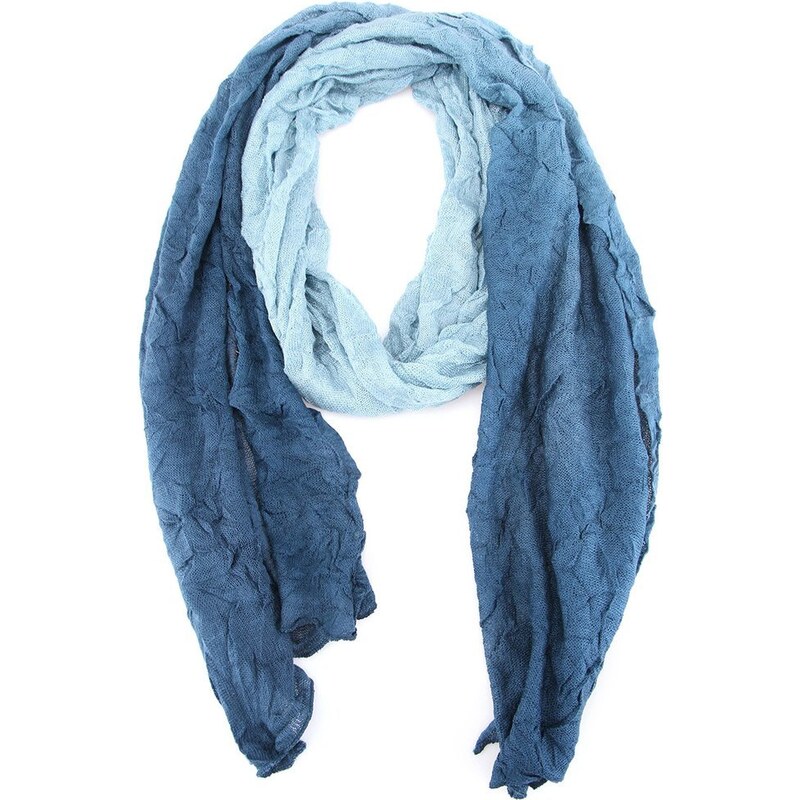 Dlouhý modrý šátek s ombre efektem Passigatti