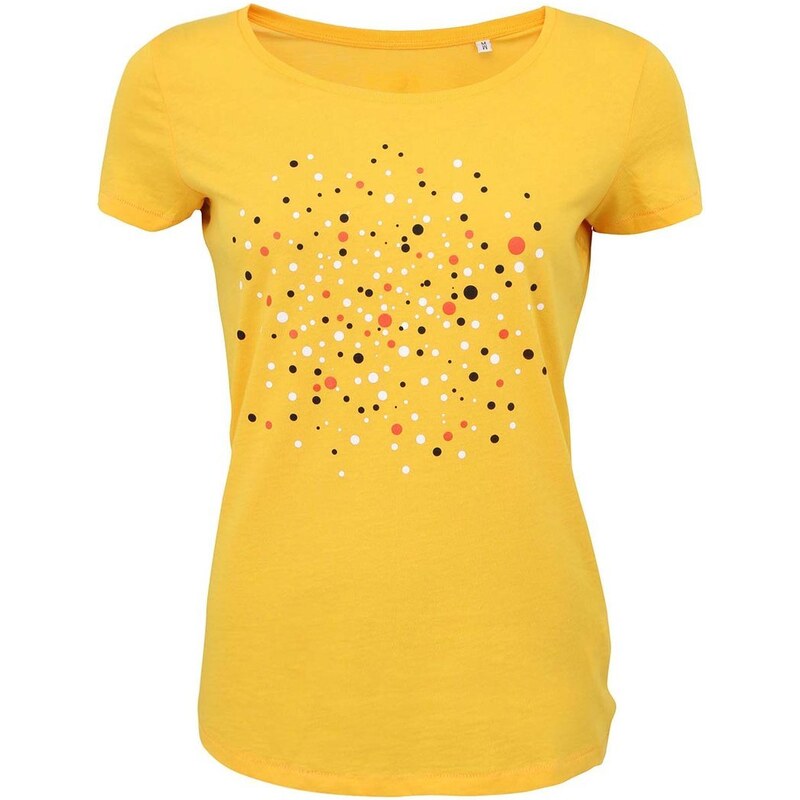 Žluté dámské tričko s barevnými puntíky ZOOT Originál